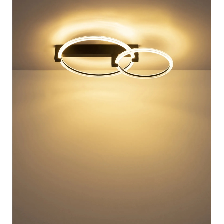 Globo - Plafonieră LED 24W/230V, 3000K, 58x38 cm, neagră