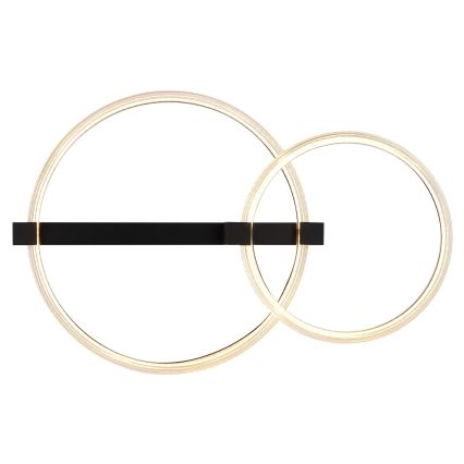 Globo - Plafonieră LED 24W/230V, 3000K, 58x38 cm, neagră
