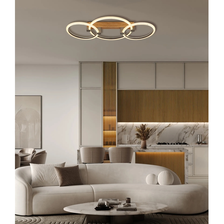 Globo - Plafonieră LED/40W/230V 3000K 76,1x38 cm maro