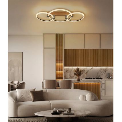 Globo - Plafonieră LED/40W/230V 3000K 76,1x38 cm maro