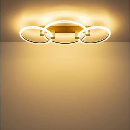 Globo - Plafonieră LED/40W/230V 3000K 76,1x38 cm maro