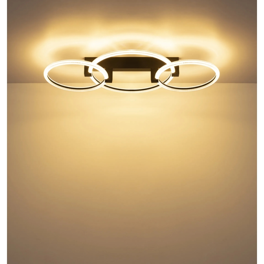Globo - Plafonieră LED LED/40W/230V 3000K 76,1x38 cm neagră