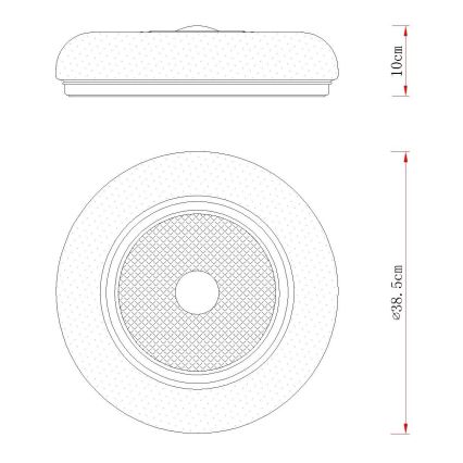 Globo - Plafonieră LED 24W/230V 2700/4000/6000K Ø 38,5 cm albă
