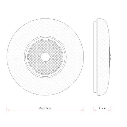 Globo - Plafonieră LED 36W/230V 2700/4000/6000K Ø 48,5 cm albă