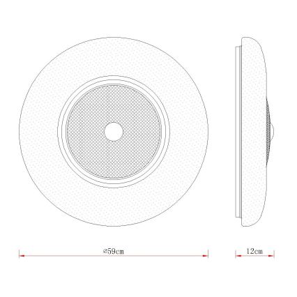 Globo - Plafonieră LED 48W/230V 2700/4000/6000K Ø 59 cm albă