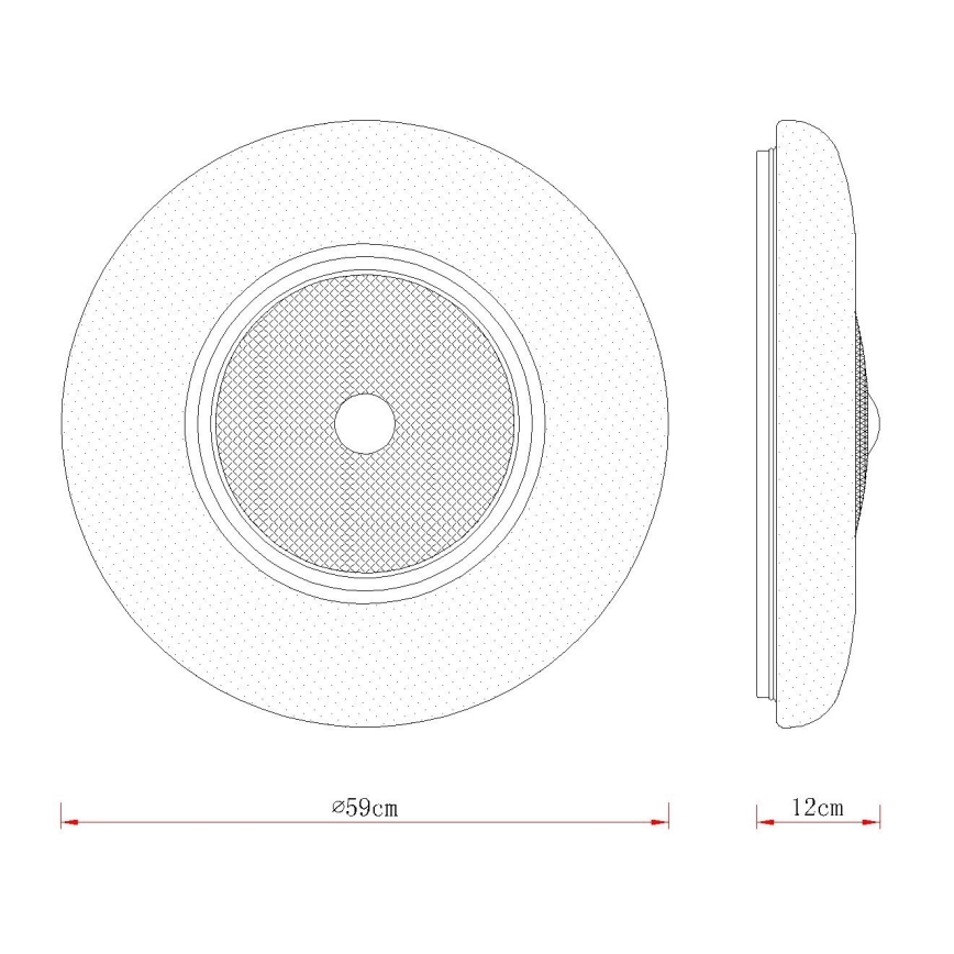 Globo - Plafonieră LED 48W/230V 2700/4000/6000K Ø 59 cm albă