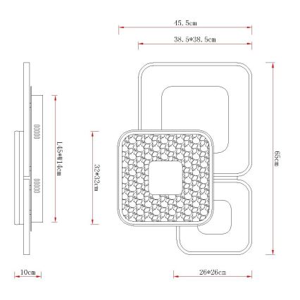 Globo - Plafonieră LED dimabilă LED/55W/230V 2700-6000K 65x45,5 cm + telecomandă
