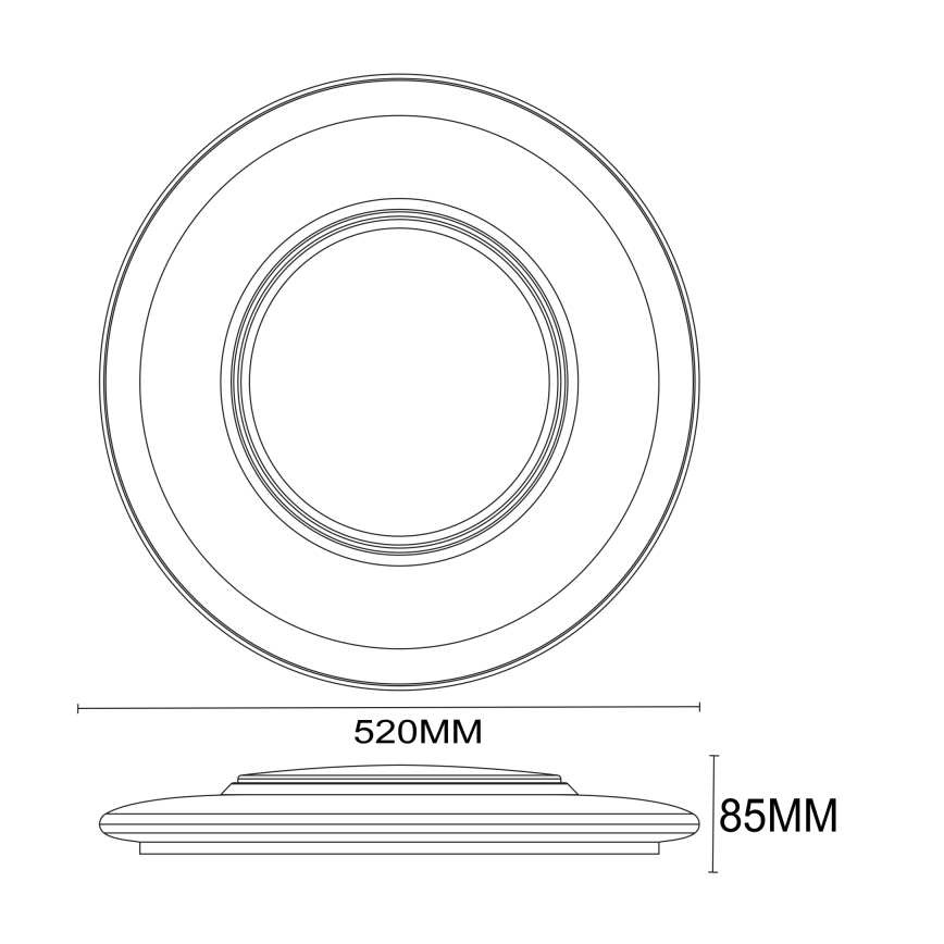 Globo - LED Plafonieră dimmabilă LED/48W/230V + telecomandă
