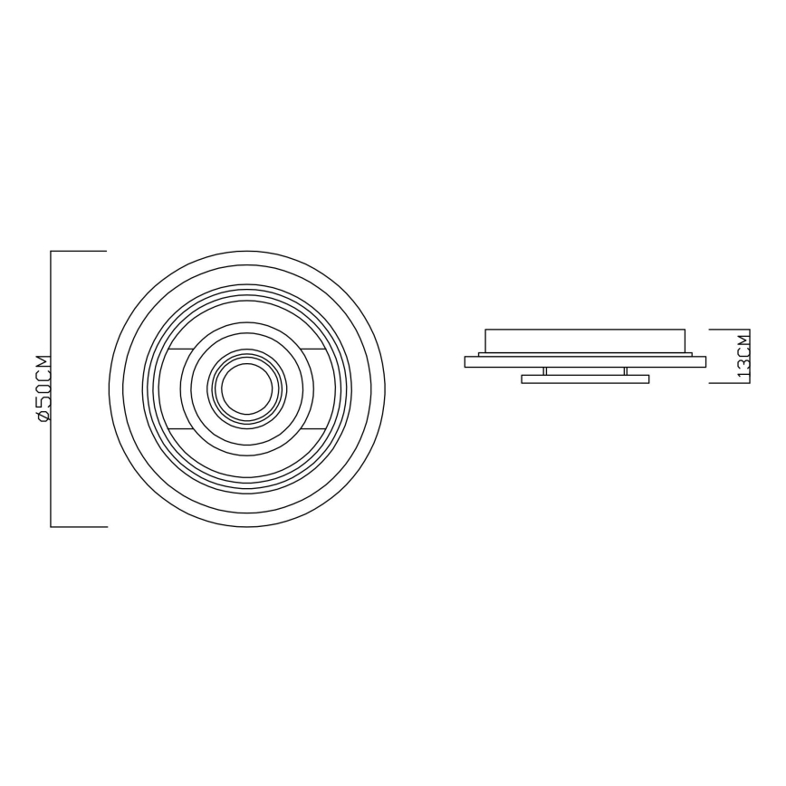 Globo - Plafonier LED reglabil intensitate LED/50W/230V 2700-6000K cu telecomandă