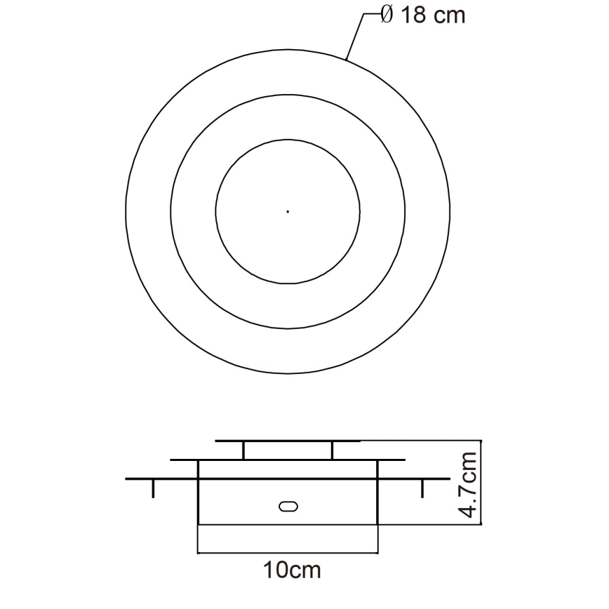 Globo - Plafonieră cu LED 18W/230V 3000K Ø 18 cm, aurie