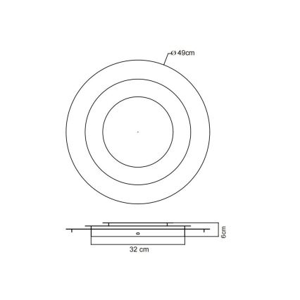 Globo - Plafonieră LED LED/40W/230V 3000K Ø 49 cm argintie