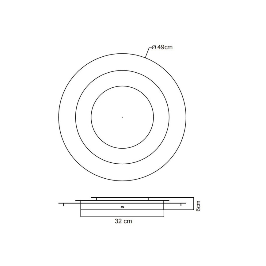 Globo - Plafonieră LED LED/40W/230V 3000K Ø 49 cm argintie