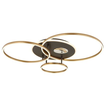 Globo - Plafonieră LED dimabilă LED/54W/230V 2700-6500K 90x70 cm antracit/auriu + telecomandă