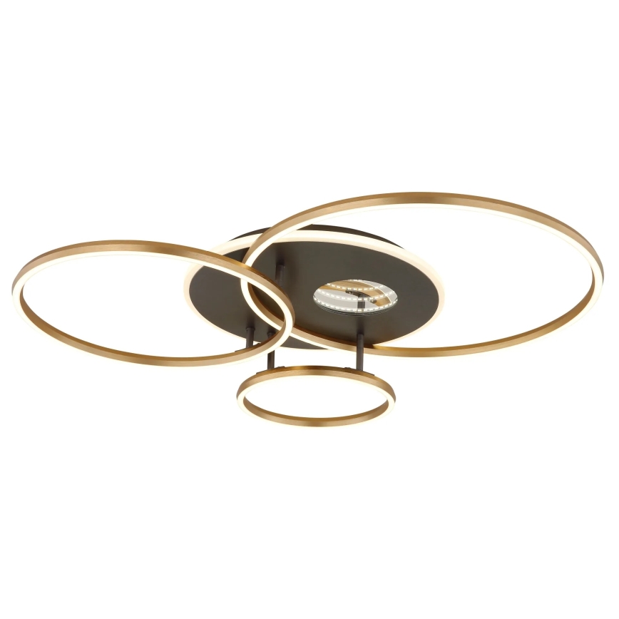 Globo - Plafonieră LED dimabilă LED/54W/230V 2700-6500K 90x70 cm antracit/auriu + telecomandă