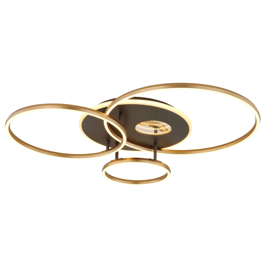 Globo - Plafonieră LED dimabilă LED/54W/230V 2700-6500K 90x70 cm antracit/auriu + telecomandă
