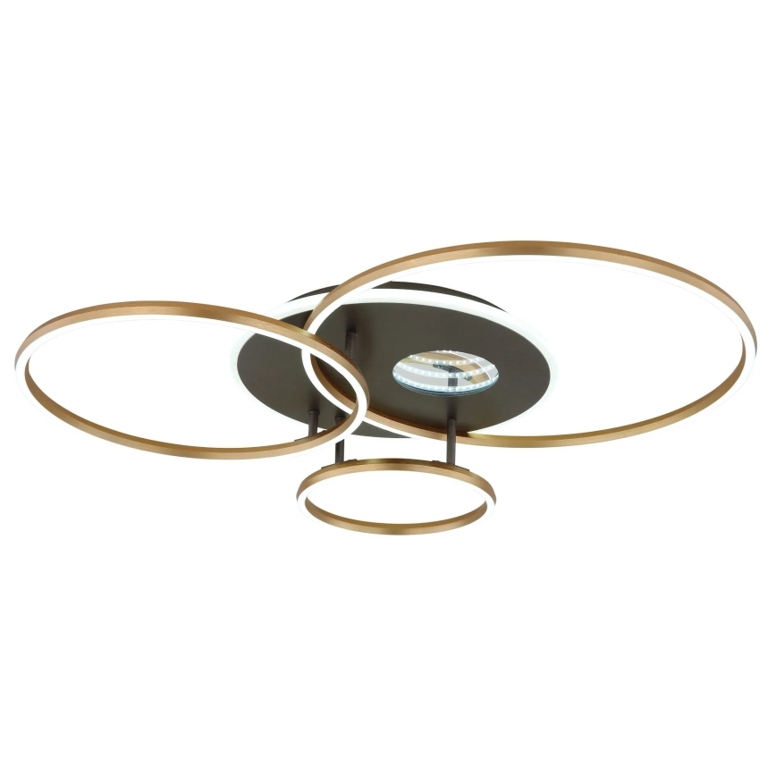 Globo - Plafonieră LED dimabilă LED/54W/230V 2700-6500K 90x70 cm antracit/auriu + telecomandă