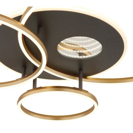 Globo - Plafonieră LED dimabilă LED/54W/230V 2700-6500K 90x70 cm antracit/auriu + telecomandă