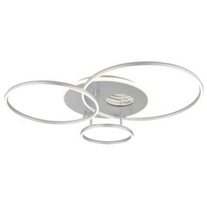 Globo - Plafonieră LED dimabilă LED/54W/230V 2700-6500K 90x70 cm culoare argintie + telecomandă