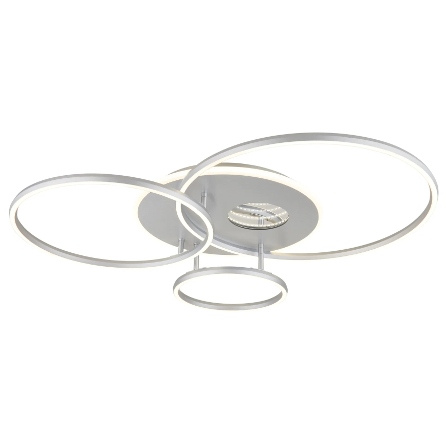 Globo - Plafonieră LED dimabilă LED/54W/230V 2700-6500K 90x70 cm culoare argintie + telecomandă