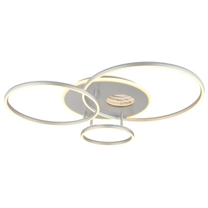 Globo - Plafonieră LED dimabilă LED/54W/230V 2700-6500K 90x70 cm culoare argintie + telecomandă