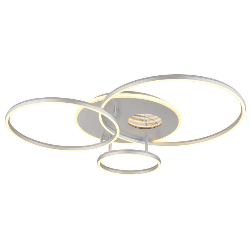 Globo - Plafonieră LED dimabilă LED/54W/230V 2700-6500K 90x70 cm culoare argintie + telecomandă