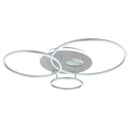 Globo - Plafonieră LED dimabilă LED/54W/230V 2700-6500K 90x70 cm culoare argintie + telecomandă