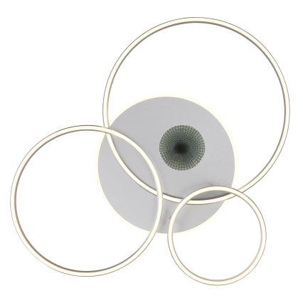 Globo - Plafonieră LED dimabilă LED/54W/230V 2700-6500K 90x70 cm culoare argintie + telecomandă