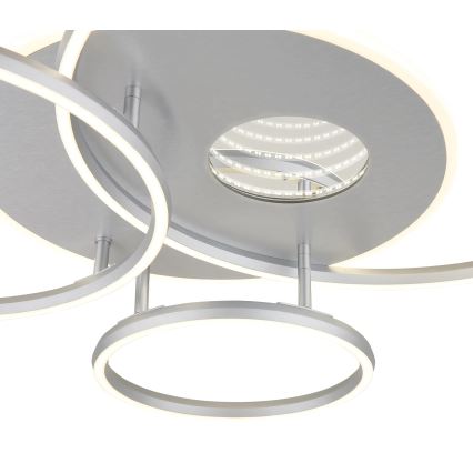 Globo - Plafonieră LED dimabilă LED/54W/230V 2700-6500K 90x70 cm culoare argintie + telecomandă