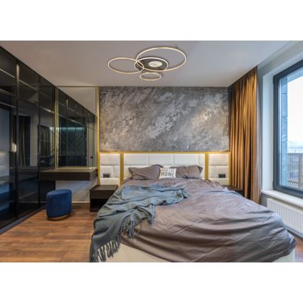 Globo - Plafonier LED dimabil 70W/230V 2700-6500K auriu + telecomandă