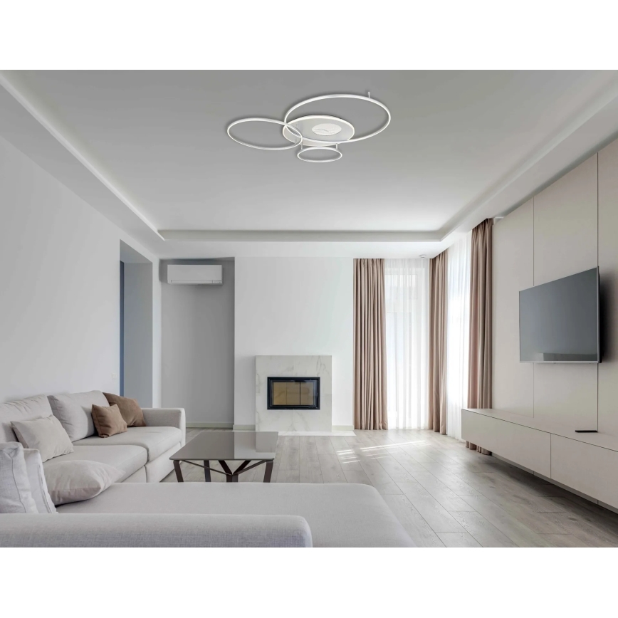 Globo - Plafonieră LED dimabilă LED/70W/230V 2700-6500K Wi-Fi Tuya crom mat + telecomandă