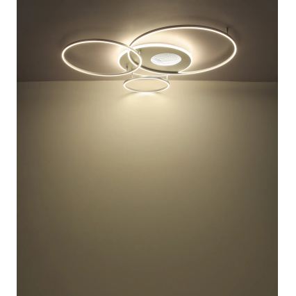 Globo - Plafonieră LED dimabilă LED/70W/230V 2700-6500K Wi-Fi Tuya crom mat + telecomandă