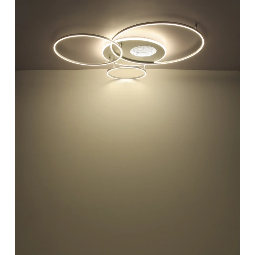 Globo - Plafonieră LED dimabilă LED/70W/230V 2700-6500K Wi-Fi Tuya crom mat + telecomandă
