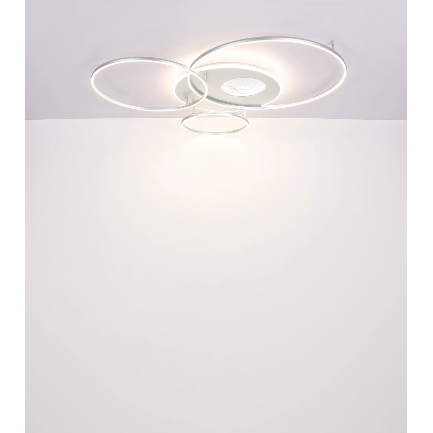 Globo - Plafonieră LED dimabilă LED/70W/230V 2700-6500K Wi-Fi Tuya crom mat + telecomandă