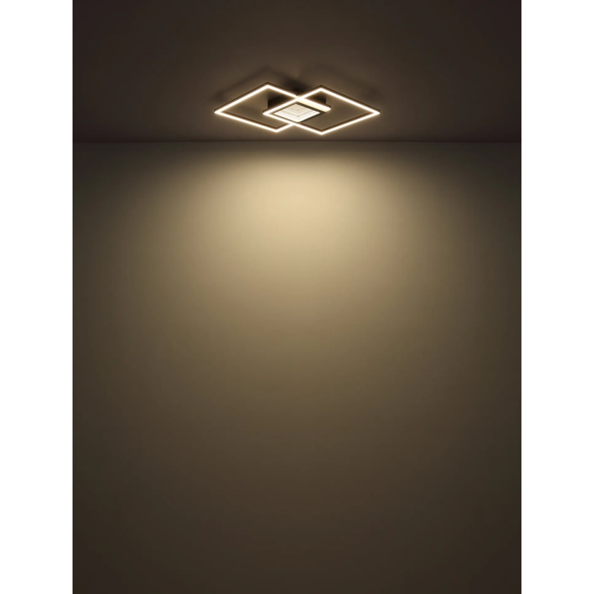 Globo - Plafonieră LED dimabilă LED/32W/230V 2700-6500K 42,6x42,6 cm neagră + telecomandă