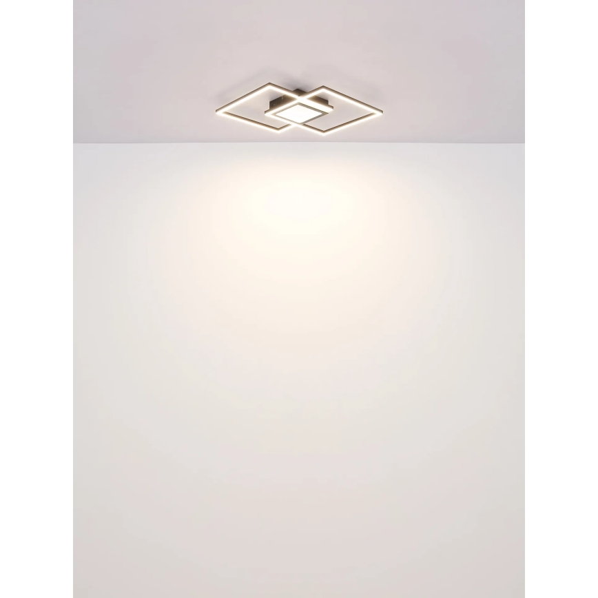 Globo - Plafonieră LED dimabilă LED/32W/230V 2700-6500K 42,6x42,6 cm neagră + telecomandă