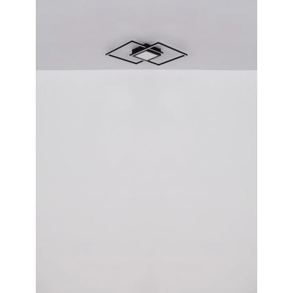 Globo - Plafonieră LED dimabilă LED/32W/230V 2700-6500K 42,6x42,6 cm neagră + telecomandă