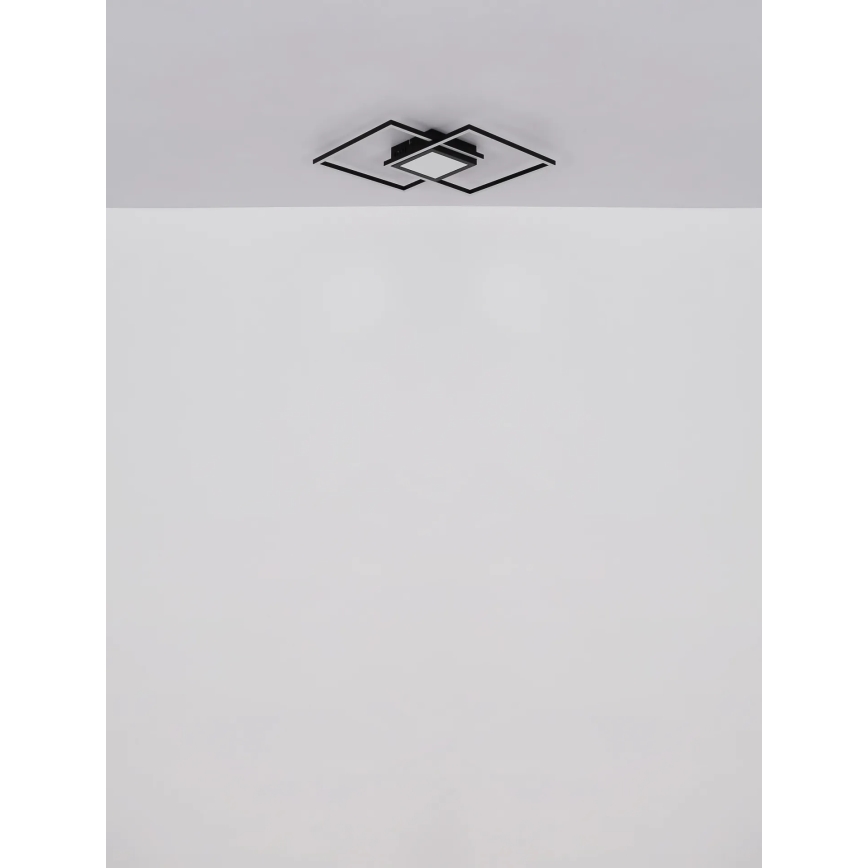 Globo - Plafonieră LED dimabilă LED/32W/230V 2700-6500K 42,6x42,6 cm neagră + telecomandă