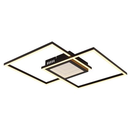 Globo - Plafonieră LED dimabilă LED/32W/230V 2700-6500K 42,6x42,6 cm neagră + telecomandă