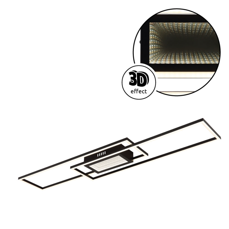 Globo - Plafonieră LED dimabilă LED/42W/230V 2700-6500K 19,6x96 cm neagră + telecomandă