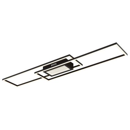 Globo - Plafonieră LED dimabilă LED/42W/230V 2700-6500K 19,6x96 cm neagră + telecomandă