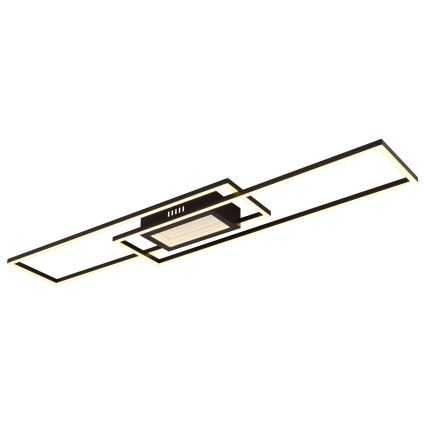 Globo - Plafonieră LED dimabilă LED/42W/230V 2700-6500K 19,6x96 cm neagră + telecomandă