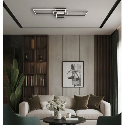 Globo - Plafonieră LED reglabilă LED/60W/230V 2700-6500K 42x110,8 cm neagră + telecomandă