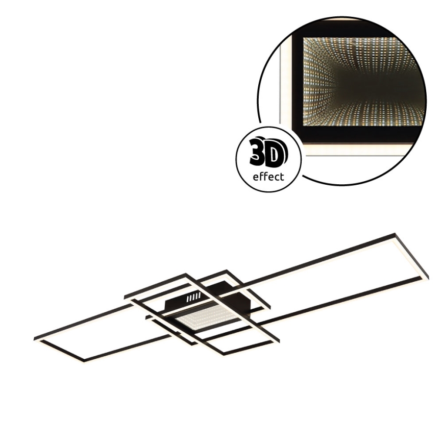 Globo - Plafonieră LED reglabilă LED/60W/230V 2700-6500K 42x110,8 cm neagră + telecomandă