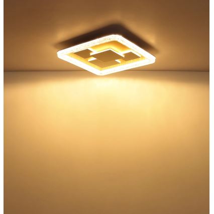 Globo - Plafonieră LED/40W/230V 3000K 48,8x48,8 cm aurie