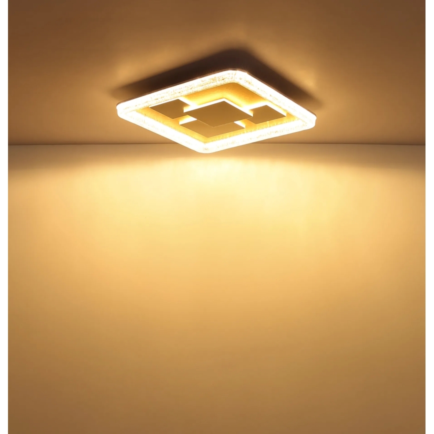 Globo - Plafonieră LED/40W/230V 3000K 48,8x48,8 cm aurie