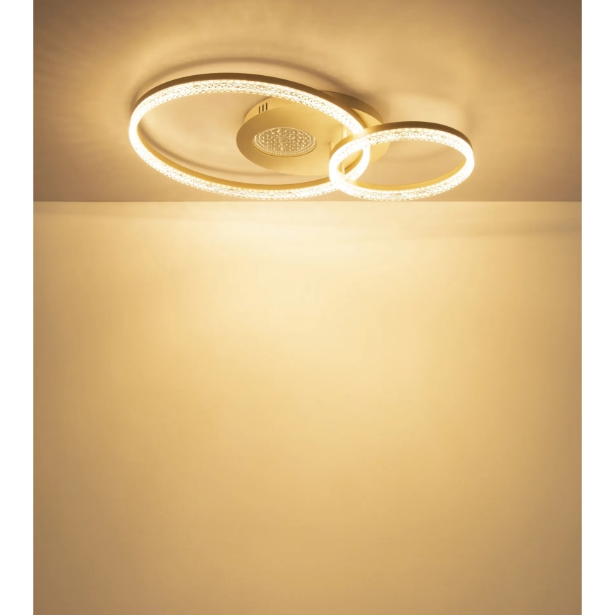 Globo - Plafonieră LED, 30 W, 230 V, 3000 K, 70 × 50 cm, bej