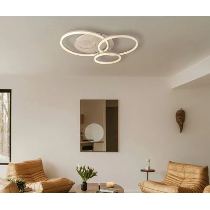 Globo - Plafonieră LED 40W/230V 3000K 78x60 cm bej
