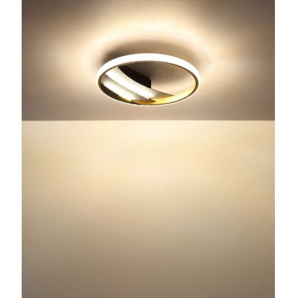 Globo - Plafonieră LED 12W/230V, 3000/4000/6000K, Ø 29,5 cm, aurie