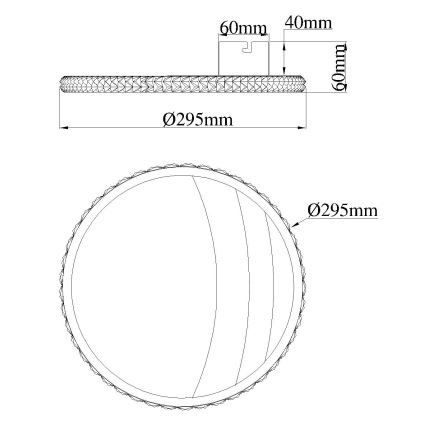 Globo - Plafonieră LED 12W/230V, 3000/4000/6000K, Ø 29,5 cm, aurie