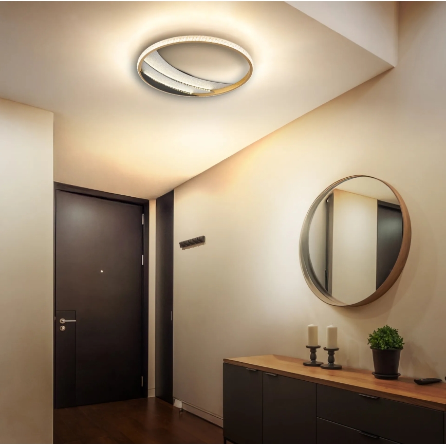 Globo - Plafonieră LED/24W/230V 3000/4000/6000K diam. 41 cm aurie